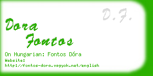 dora fontos business card